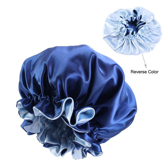 Reversible Satin Bonnet For Kinky, Curly or Springy Hair