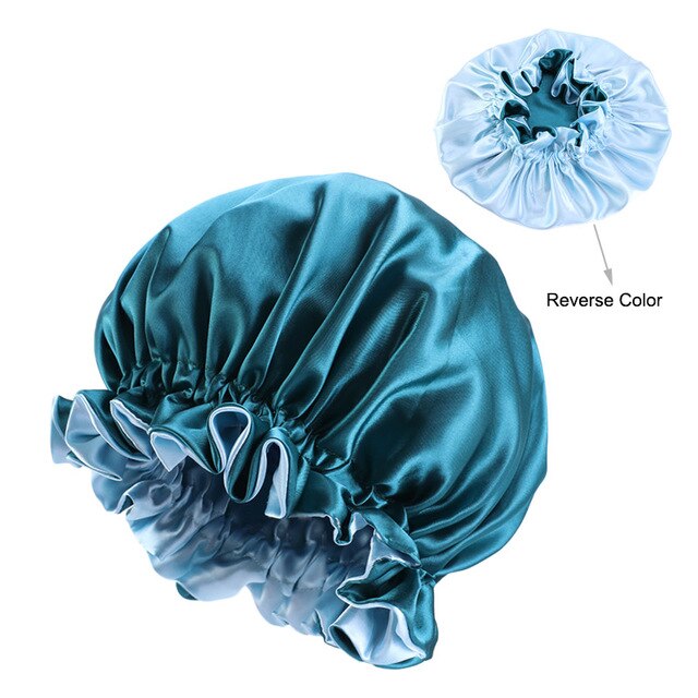 Reversible Satin Bonnet For Kinky, Curly or Springy Hair