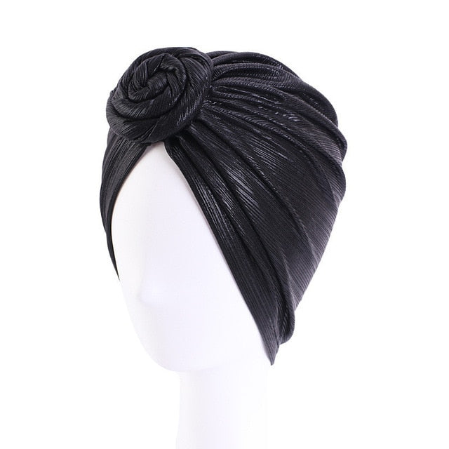 Vintage Style Metallic Turban