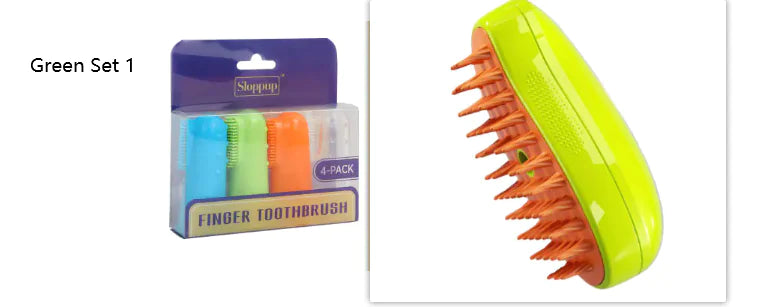 3-in-1 Pet Brush Green Set usb