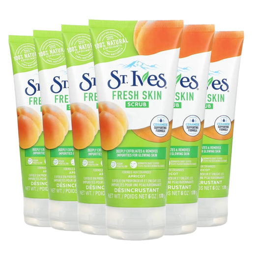 St. Ives  Apricot Fresh Skin - Face Scrub - 6 Oz - 6 Pack